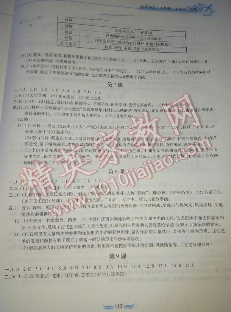 2016年新編基礎訓練七年級中國歷史下冊人教版黃山書社 第69頁