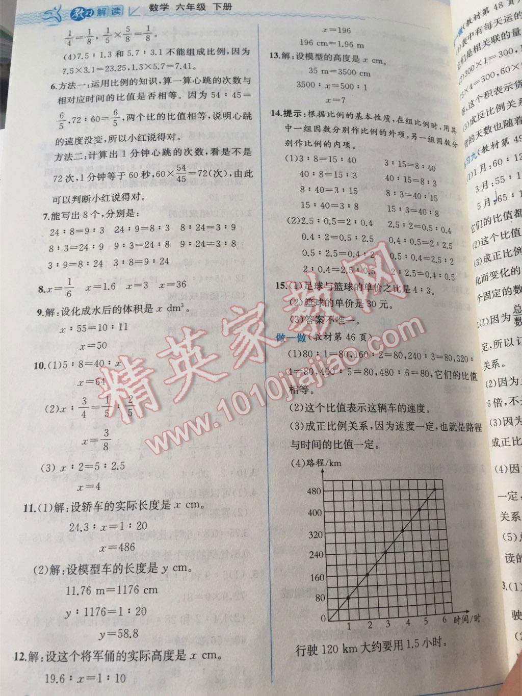 課本人教版六年級數(shù)學(xué)下冊 第5頁