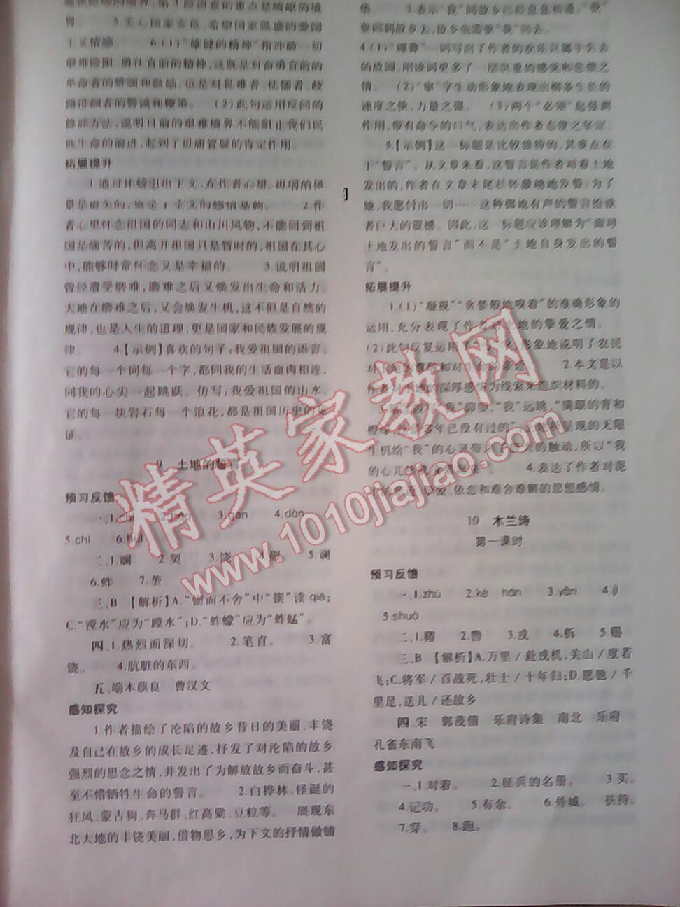 2015年基礎(chǔ)訓(xùn)練七年級語文下冊人教版僅限河南省使用大象出版社 第96頁