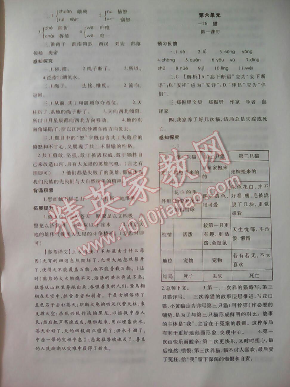 2015年基础训练七年级语文下册人教版仅限河南省使用大象出版社 第108页