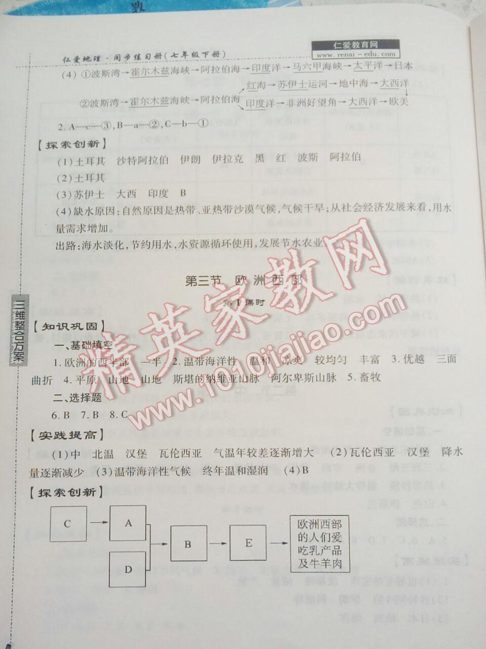 2015年仁愛地理同步練習冊七年級下冊仁愛版 第78頁