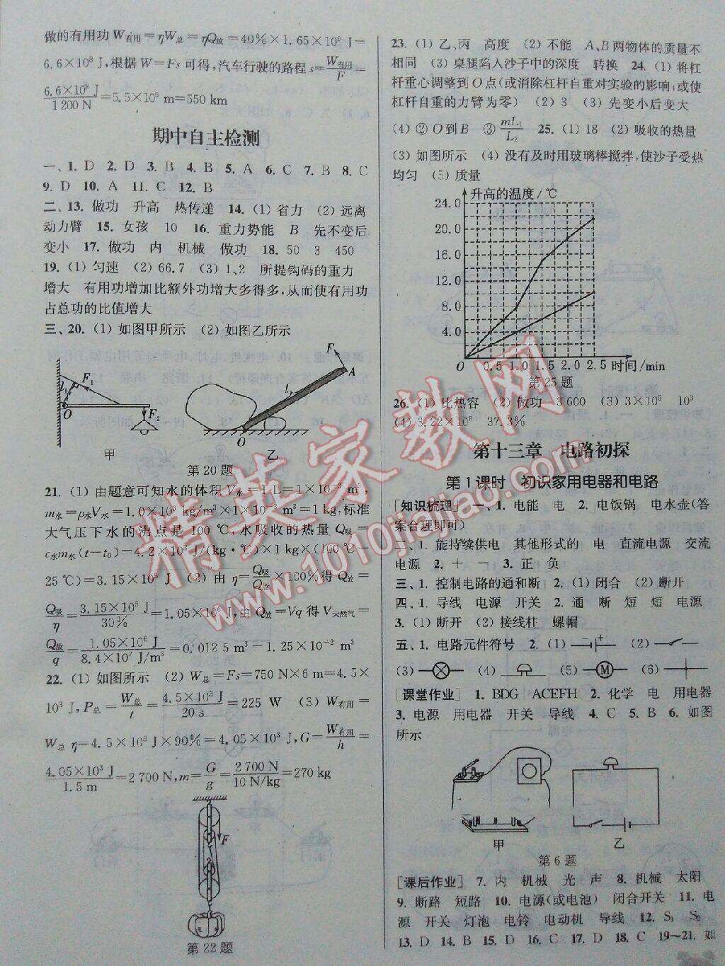 2014年通城學(xué)典課時(shí)作業(yè)本九年級物理上冊蘇科版 第51頁