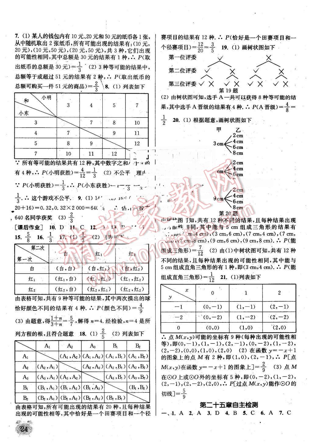 2016年通城學(xué)典課時(shí)作業(yè)本九年級數(shù)學(xué)上冊人教版 第23頁