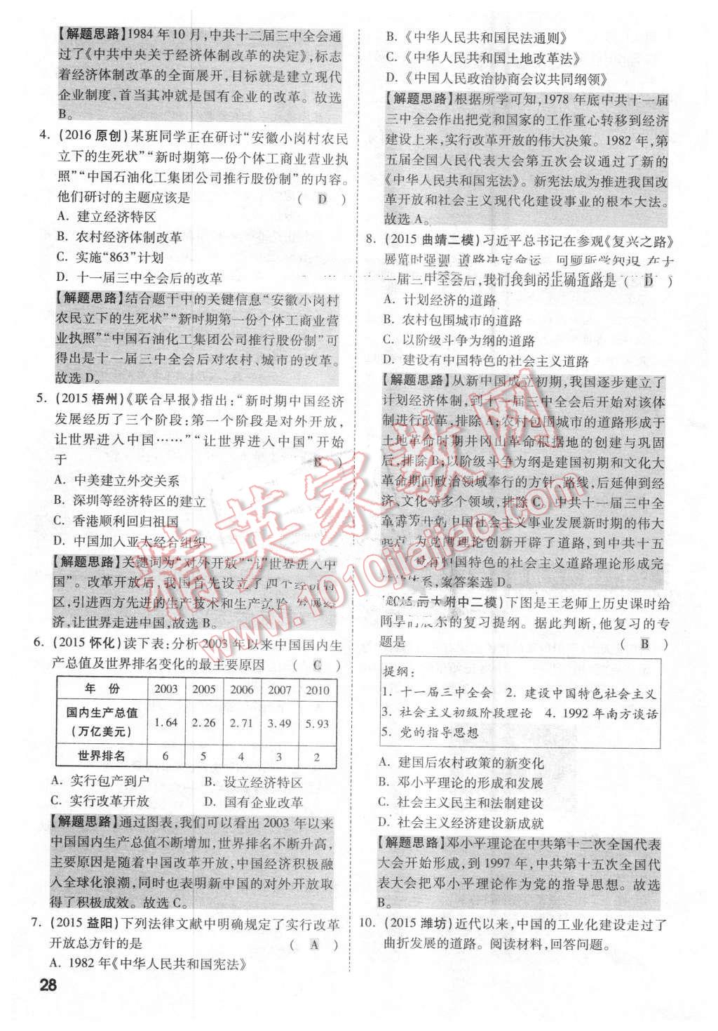 2016年云南2016中考面對面歷史第12年第12版 第27頁