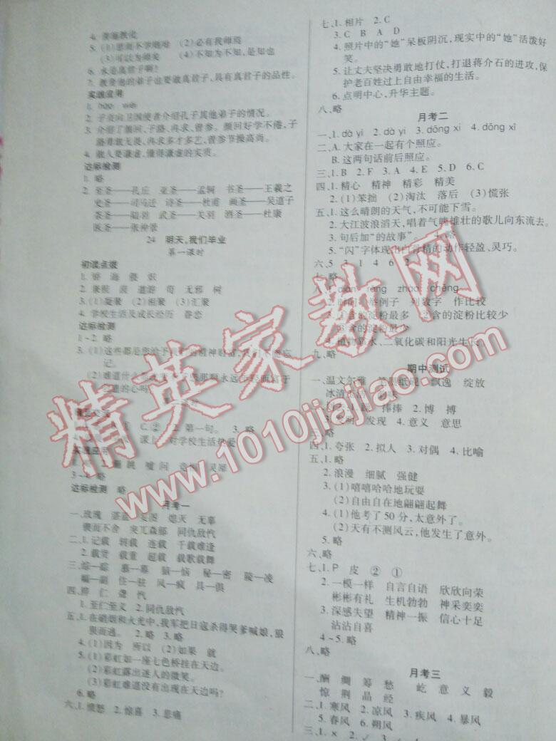 2016年新課標(biāo)兩導(dǎo)兩練高效學(xué)案六年級(jí)語文下冊(cè)蘇教版山西專版 第17頁