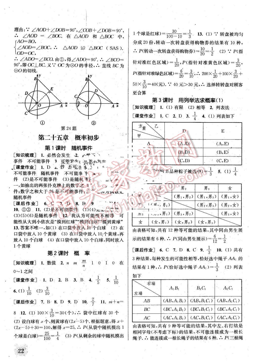 2016年通城學典課時作業(yè)本九年級數(shù)學上冊人教版江蘇專用 第21頁