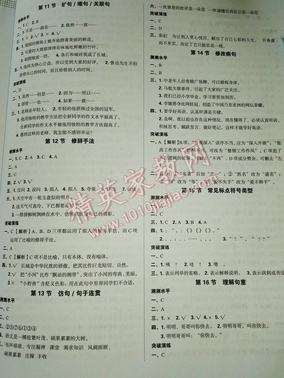 2016年特级教师小学毕业升学系统总复习语文 第3页