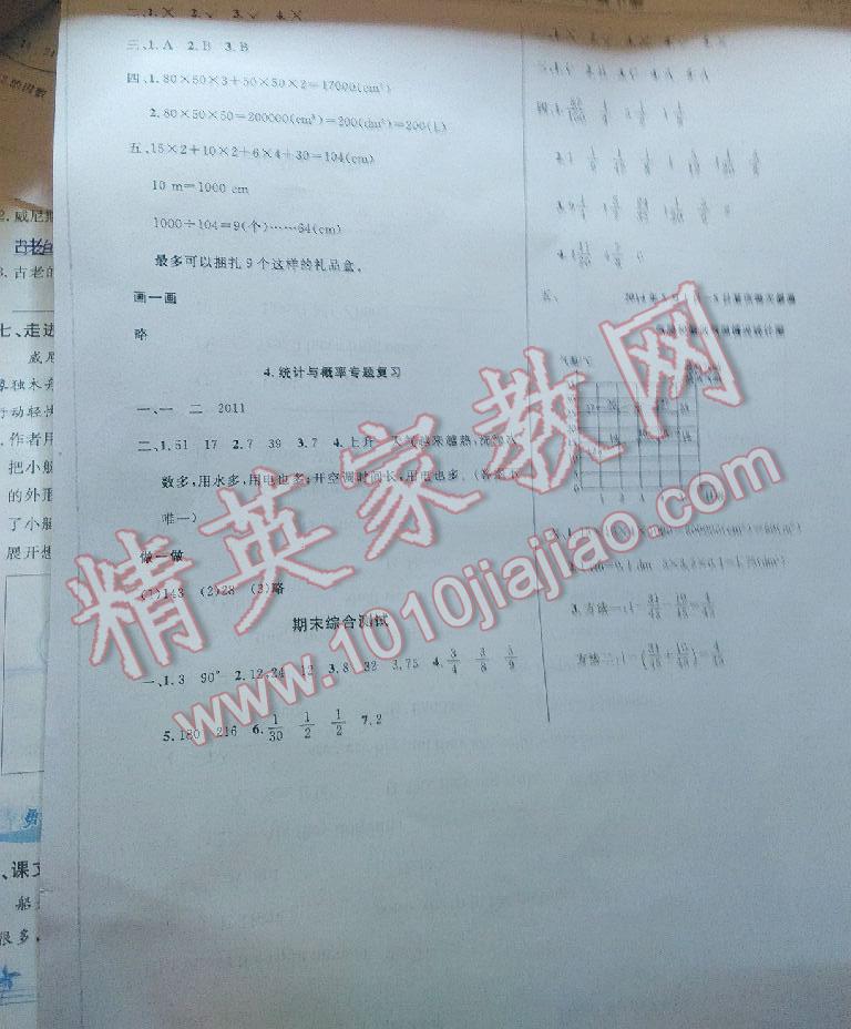 2016年陽(yáng)光課堂金牌練習(xí)冊(cè)五年級(jí)數(shù)學(xué)下冊(cè)人教版 第20頁(yè)