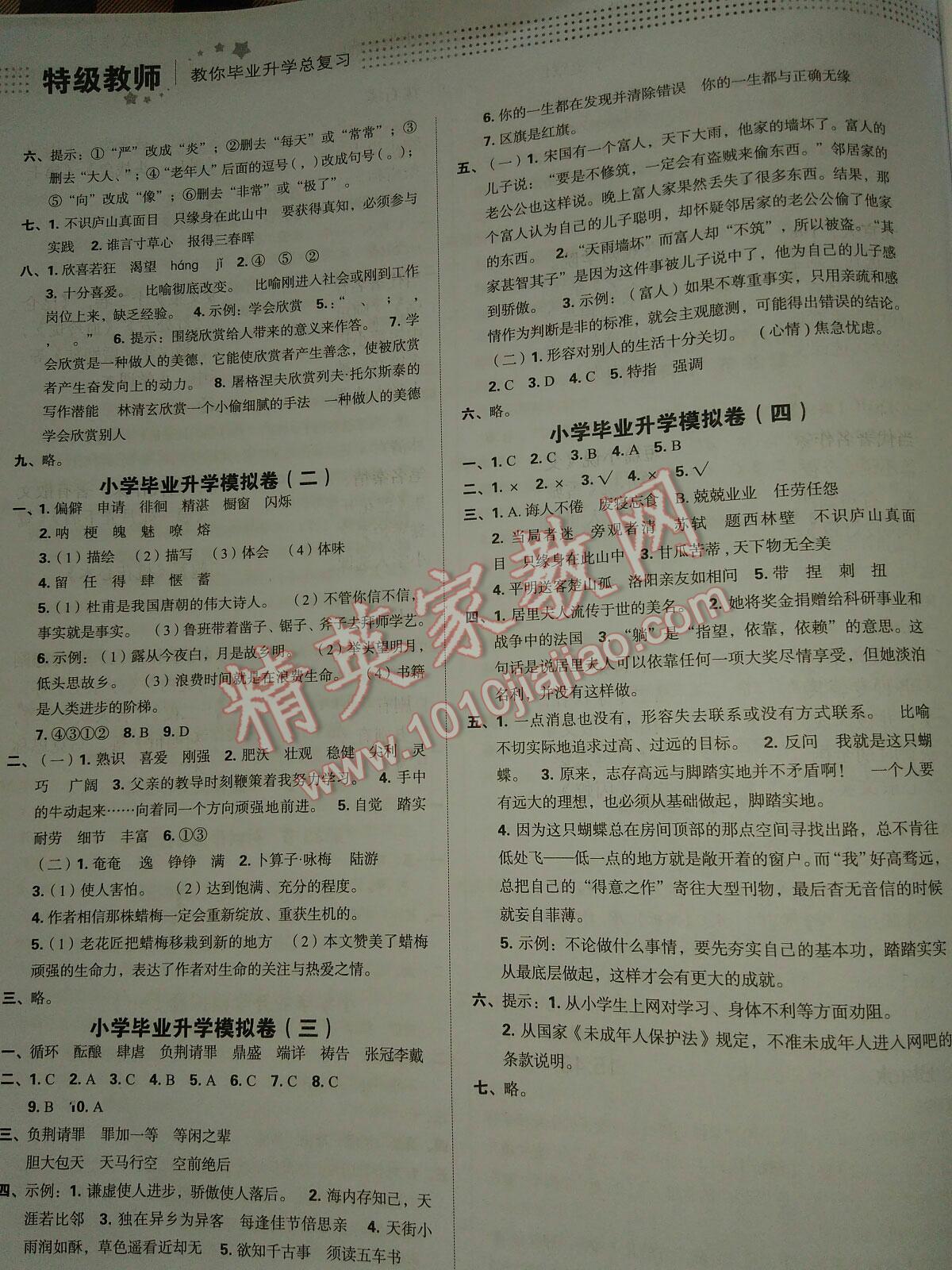 2016年特级教师小学毕业升学系统总复习语文 第8页