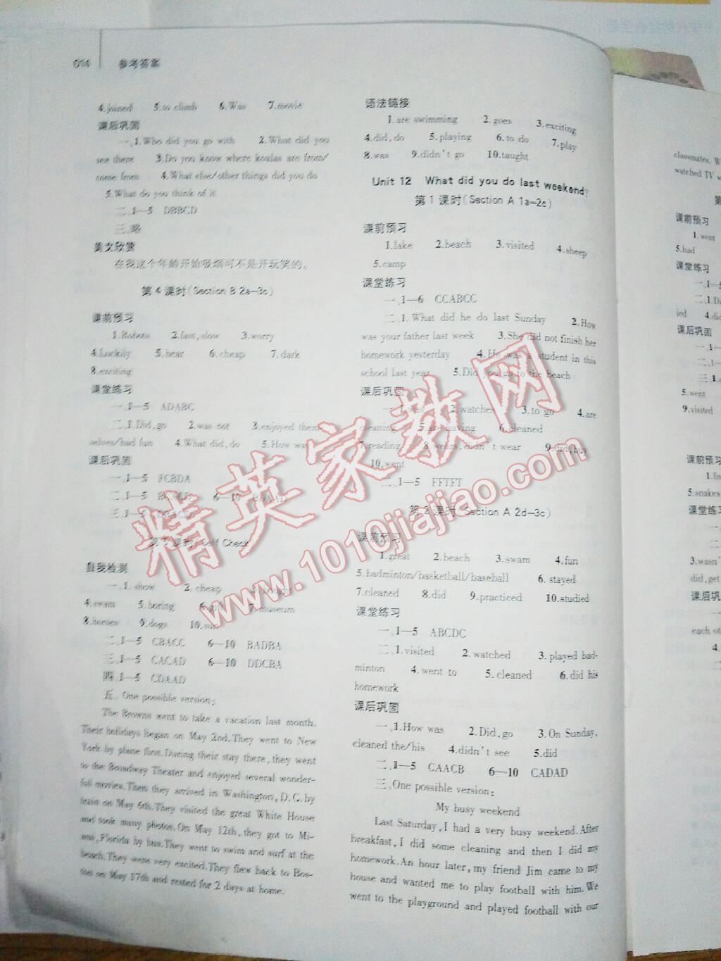 2016年基礎(chǔ)訓(xùn)練七年級(jí)英語下冊(cè)人教版僅限河南省內(nèi)使用大象出版社 第49頁