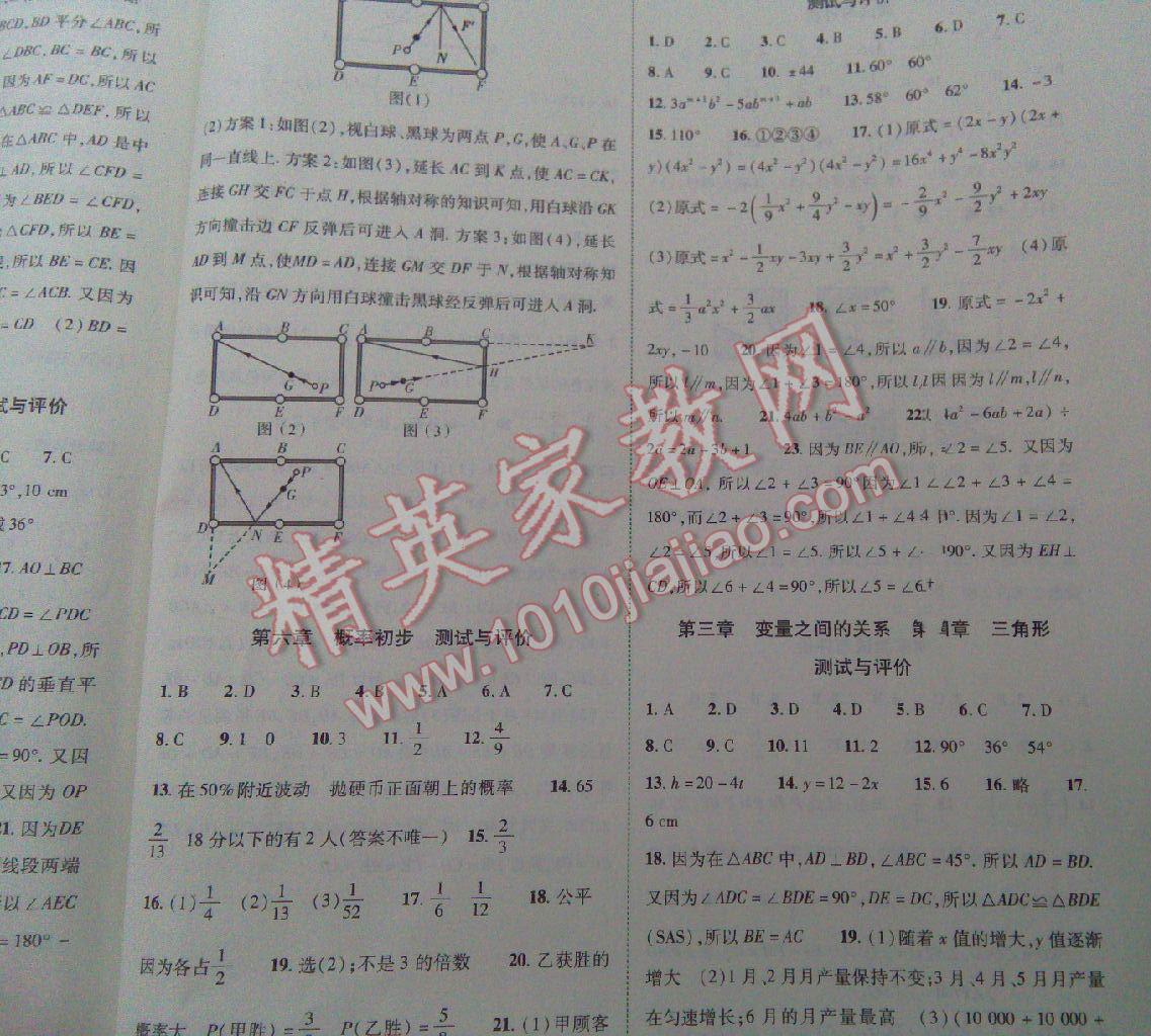 2016年新課程同步學案七年級數(shù)學下冊北師大版 第38頁