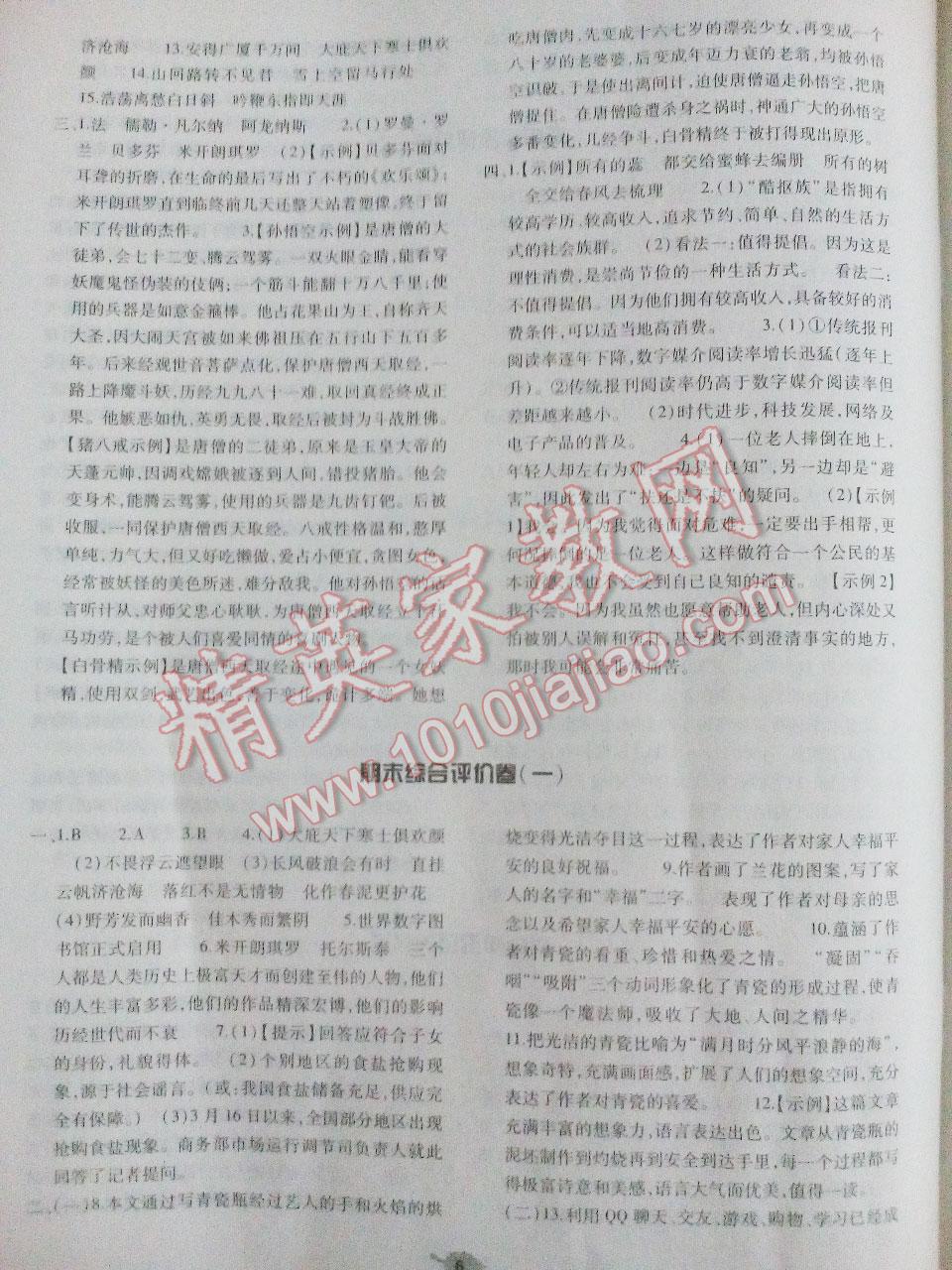 2016年基礎(chǔ)訓(xùn)練八年級語文下冊人教版河南省內(nèi)使用 第41頁