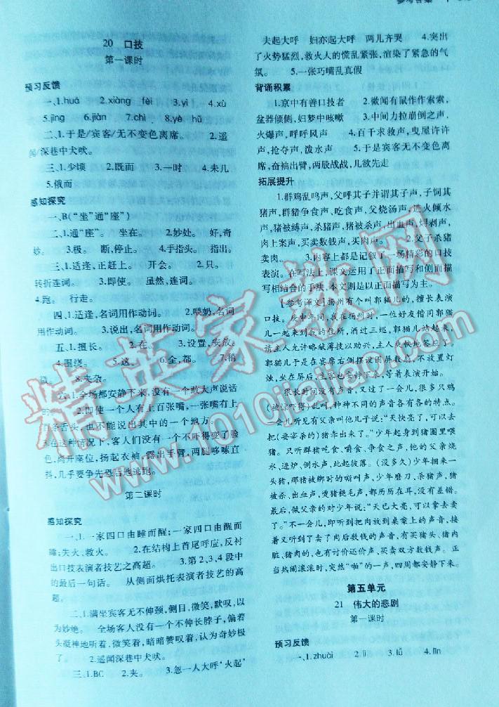 2016年基礎(chǔ)訓(xùn)練七年級語文下冊人教版僅限河南省使用大象出版社 第15頁