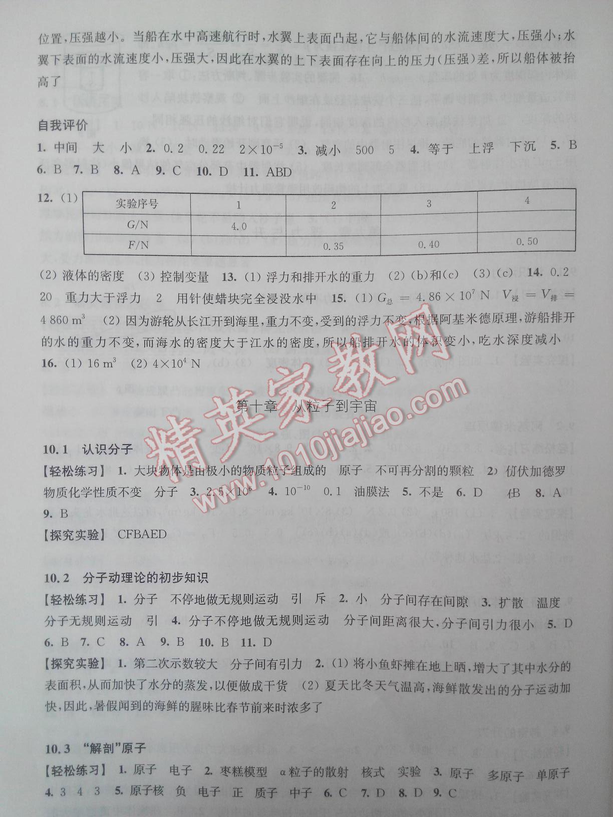 2016年初中物理同步練習(xí)八年級(jí)下冊(cè)滬科粵教版 第6頁