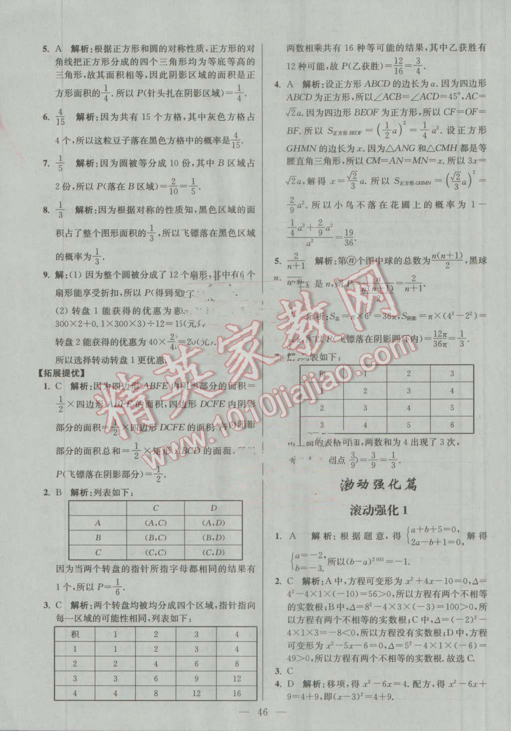 2016年初中數(shù)學(xué)小題狂做九年級(jí)上冊(cè)蘇科版提優(yōu)版 第46頁(yè)