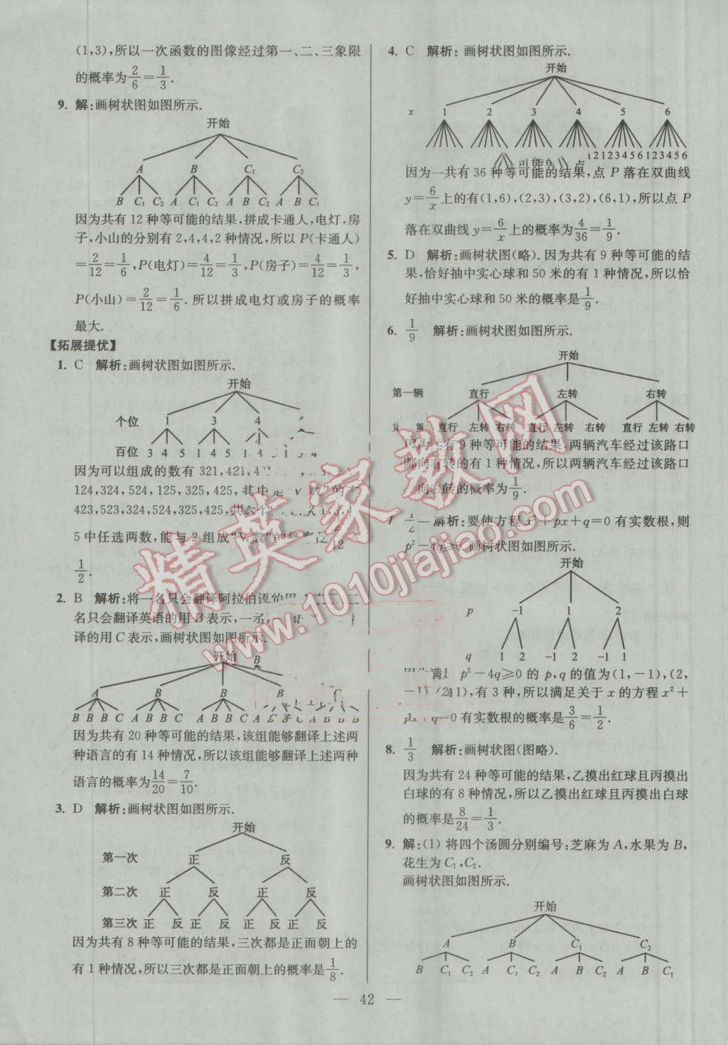 2016年初中数学小题狂做九年级上册苏科版提优版 第42页