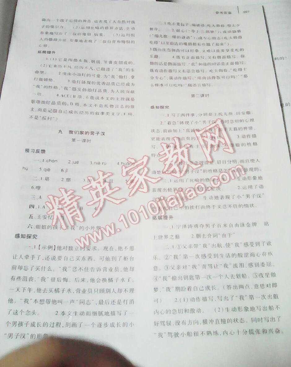 2015年基礎(chǔ)訓(xùn)練七年級語文下冊人教版僅限河南省使用大象出版社 第133頁