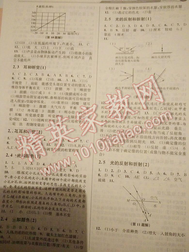 2016年教与学课程同步讲练七年级科学下册浙教版 第42页