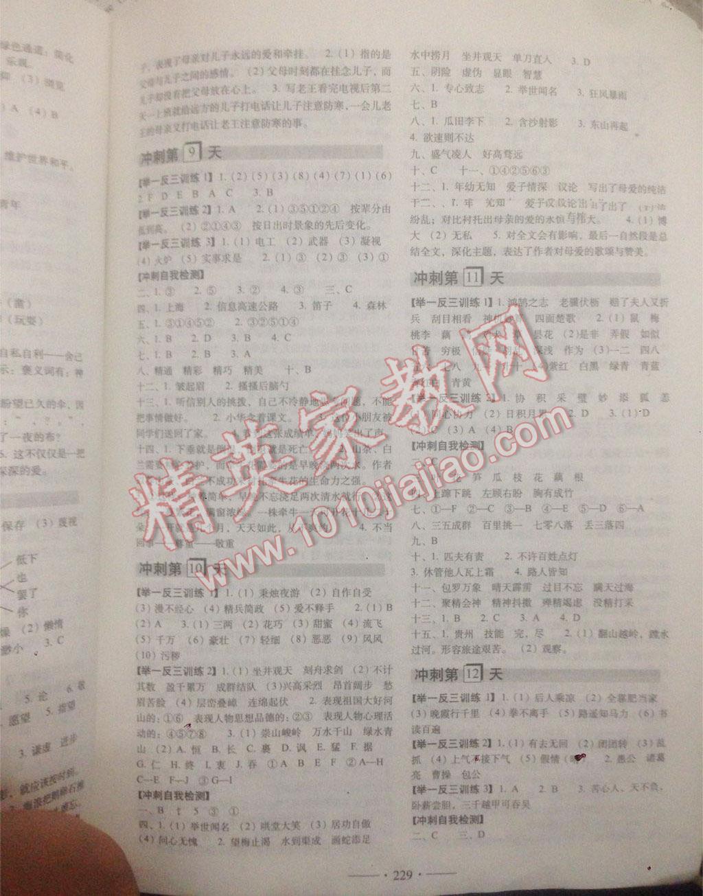 小考必备考前冲刺46天语文 第46页