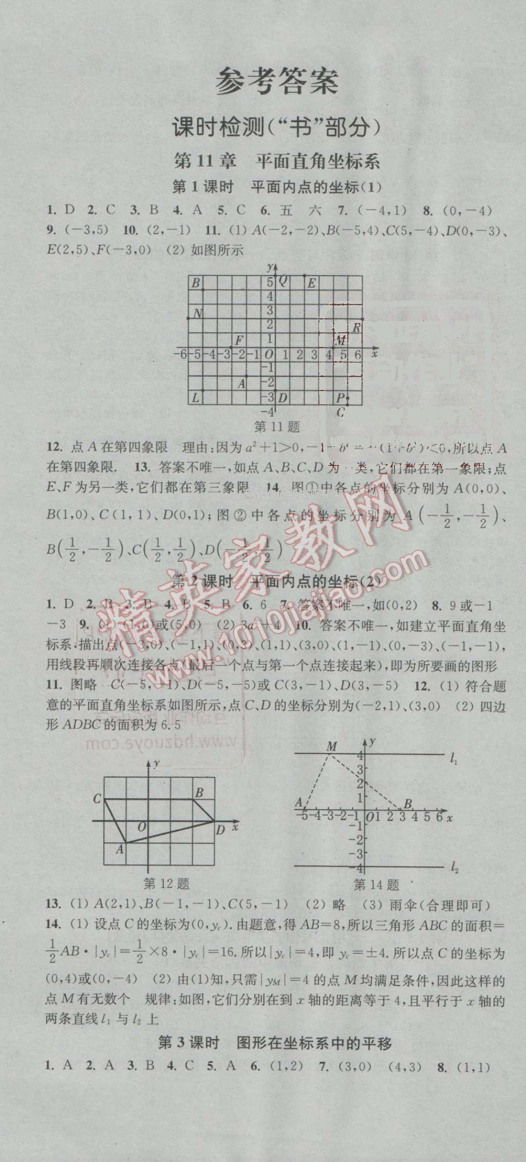 2016年通城學(xué)典活頁檢測八年級數(shù)學(xué)上冊滬科版 第1頁