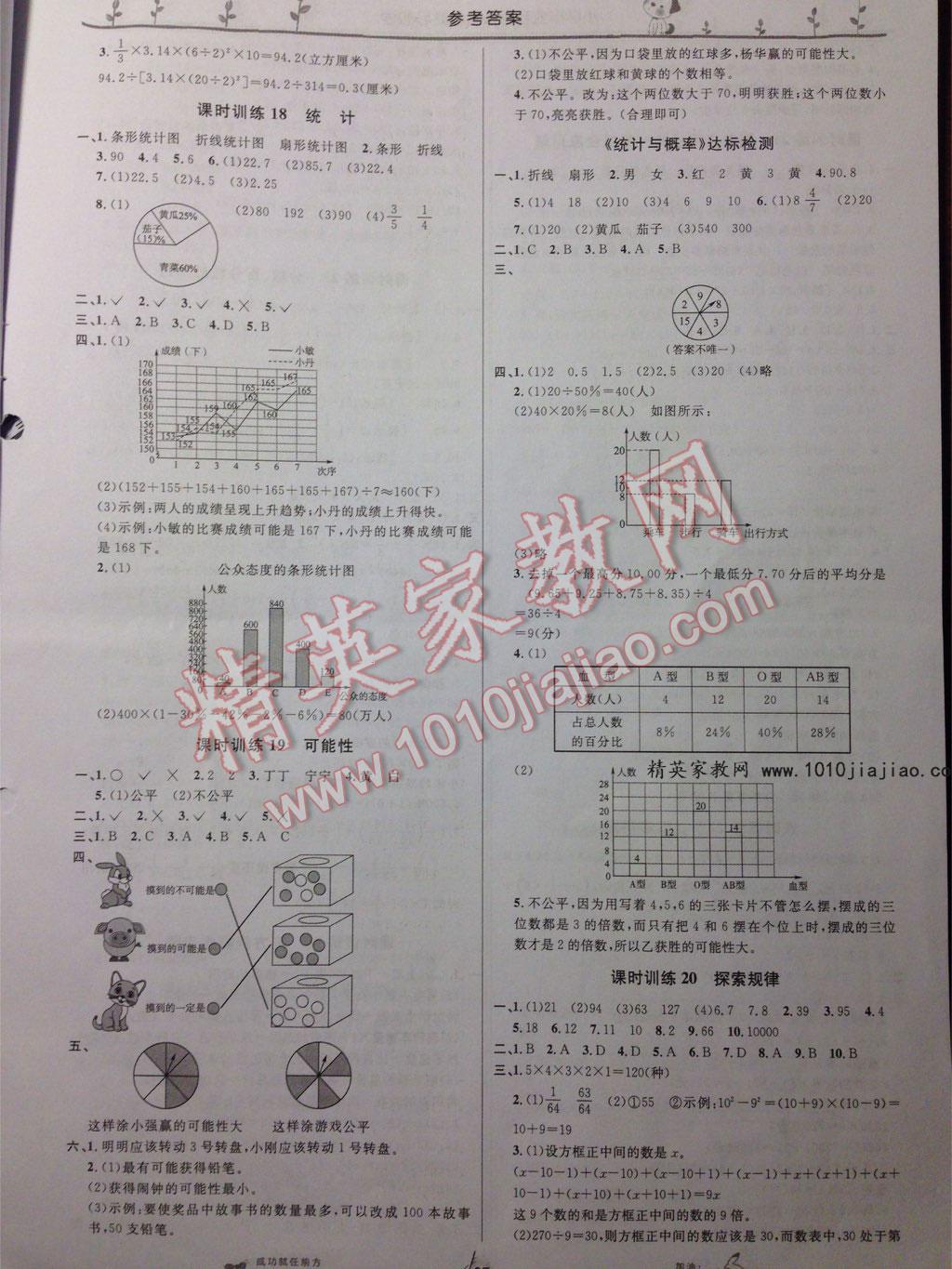 2016年知识与能力训练六年级数学下册北师大版 第12页