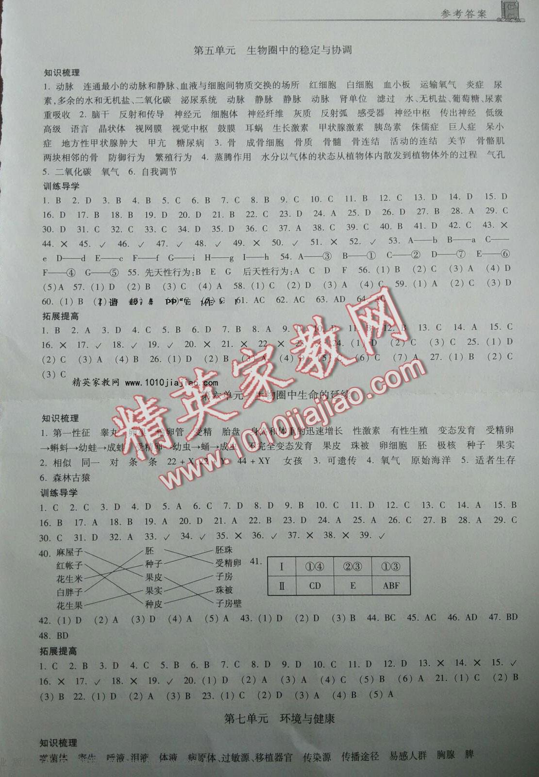 新課程新教材初中生物學(xué)習(xí)能力自測 第19頁