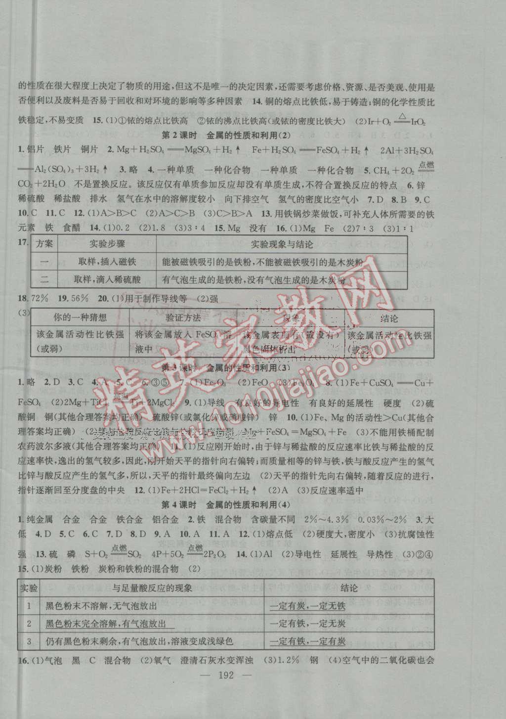 2016年金钥匙1加1课时作业加目标检测九年级化学上册上海版 ?14?