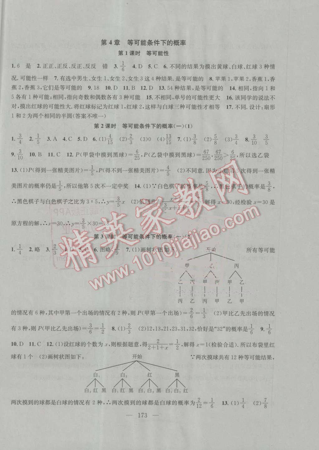 2016年金鑰匙1加1課時(shí)作業(yè)加目標(biāo)檢測(cè)九年級(jí)數(shù)學(xué)下冊(cè)蘇教版 ?21?