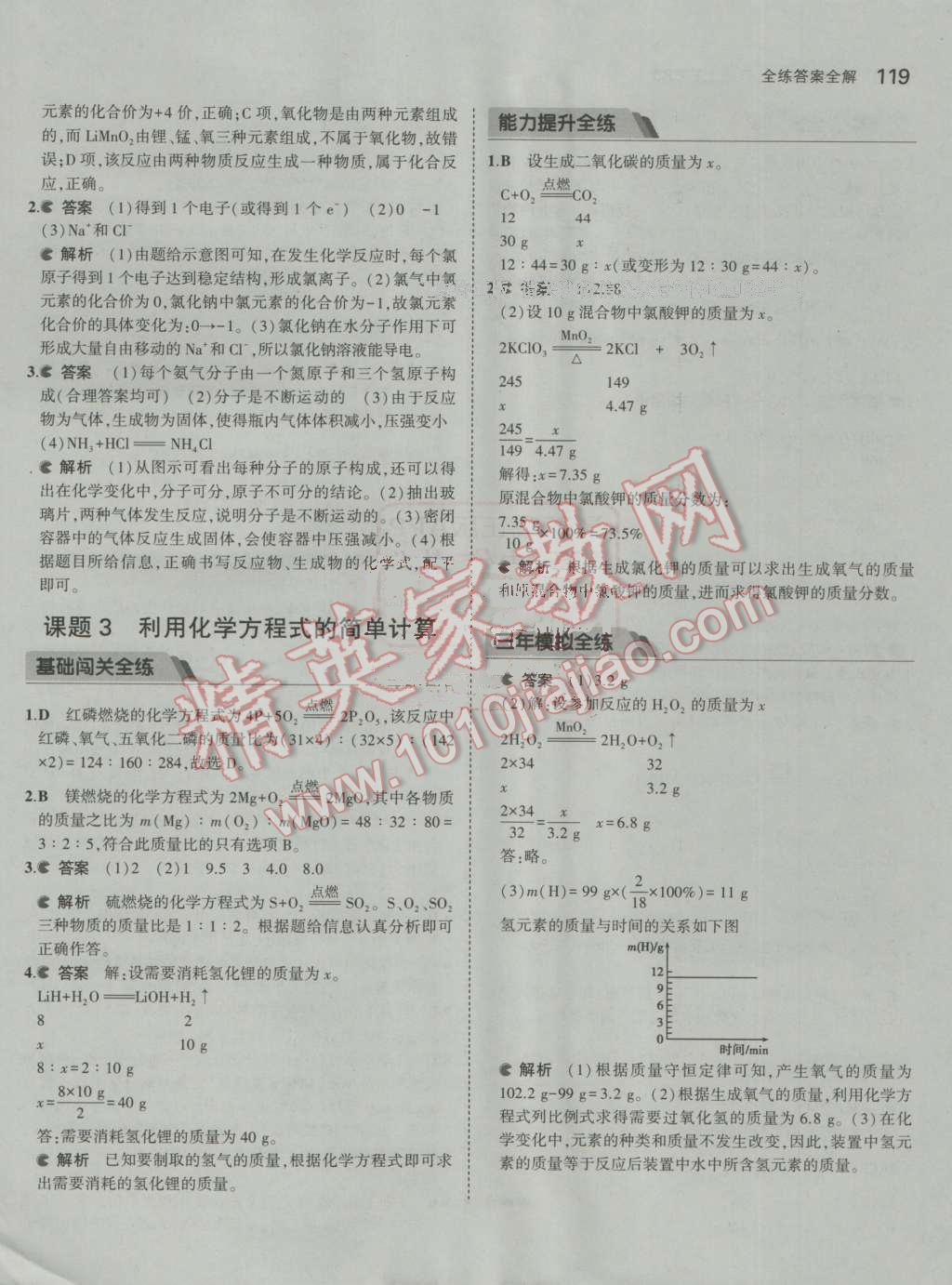 2016年5年中考3年模拟九年级初中化学上册人教版 ?26?