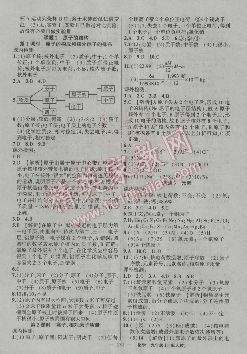 2016年黃岡100分闖關(guān)九年級(jí)化學(xué)上冊(cè)人教版 ?5?