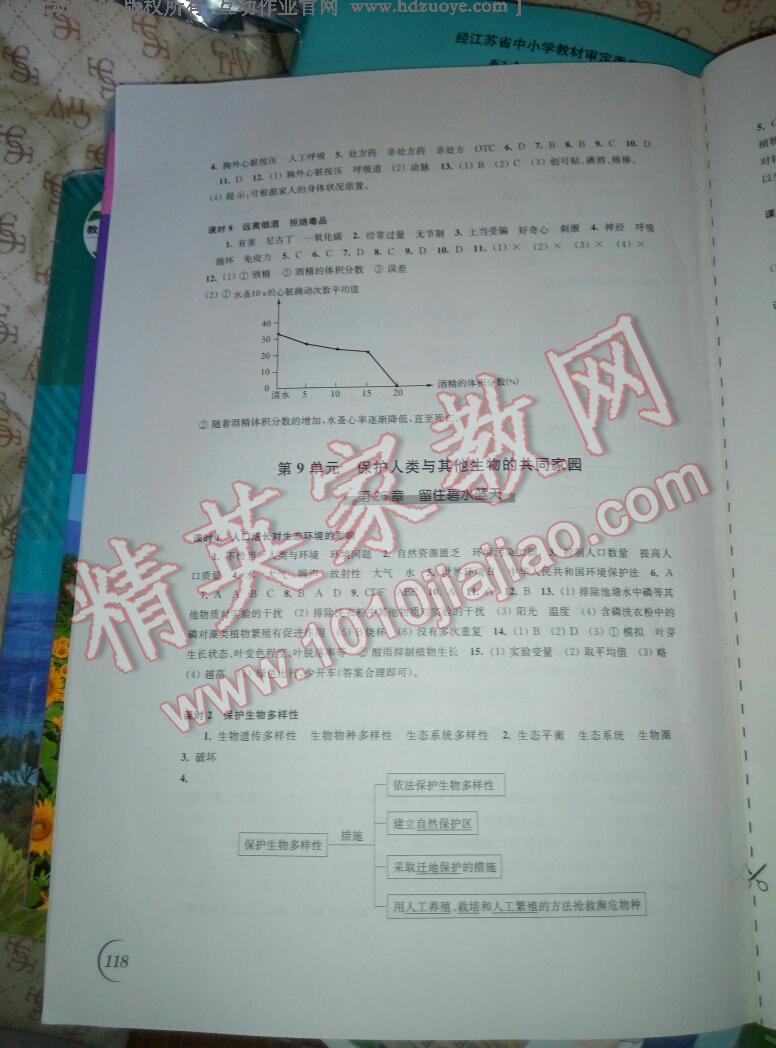 2016年同步练习八年级生物学下册苏科版江苏凤凰科学技术出版社 第11页