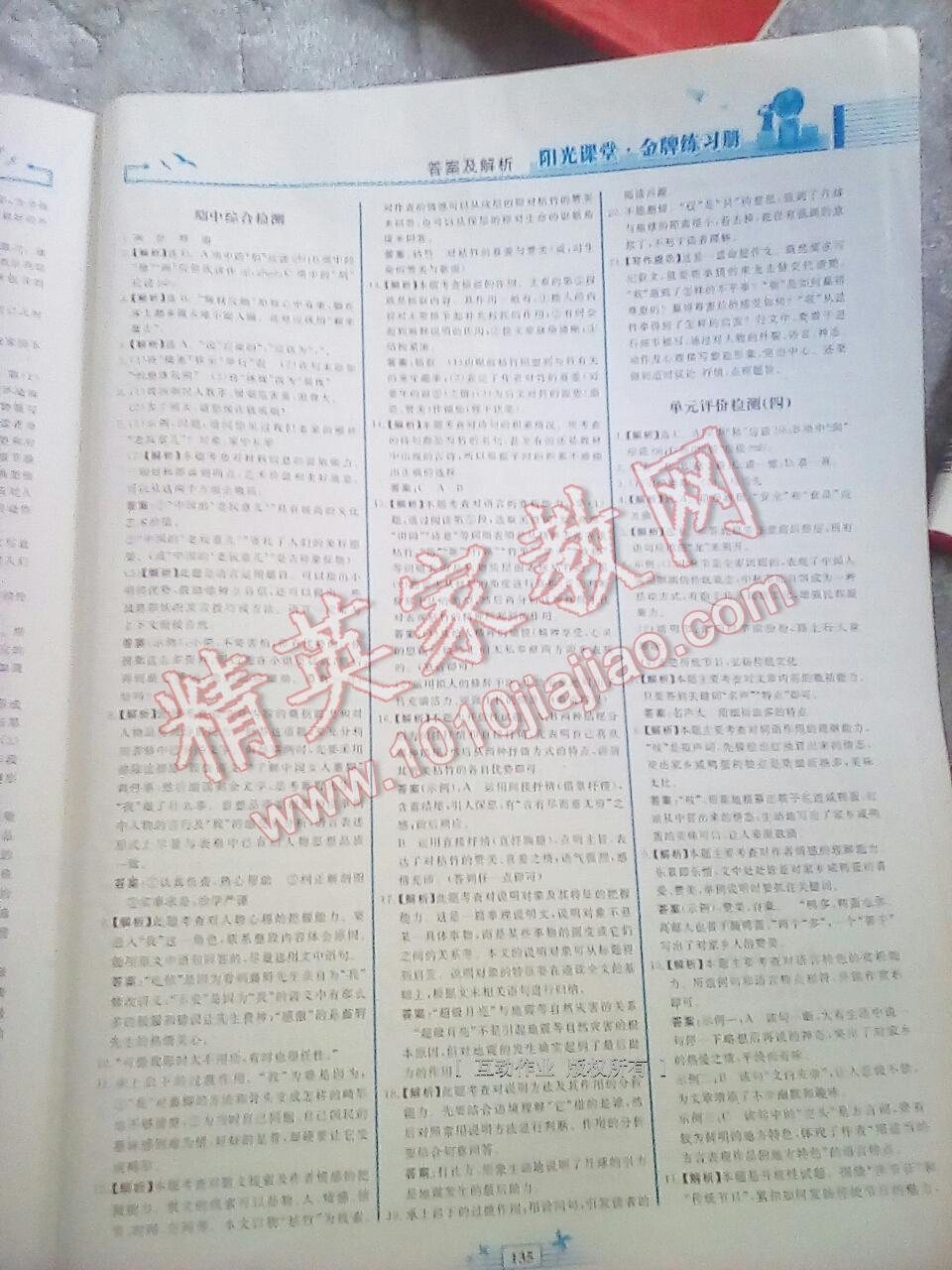 2015年陽(yáng)光課堂金牌練習(xí)冊(cè)八年級(jí)語(yǔ)文下冊(cè)人教版 第63頁(yè)