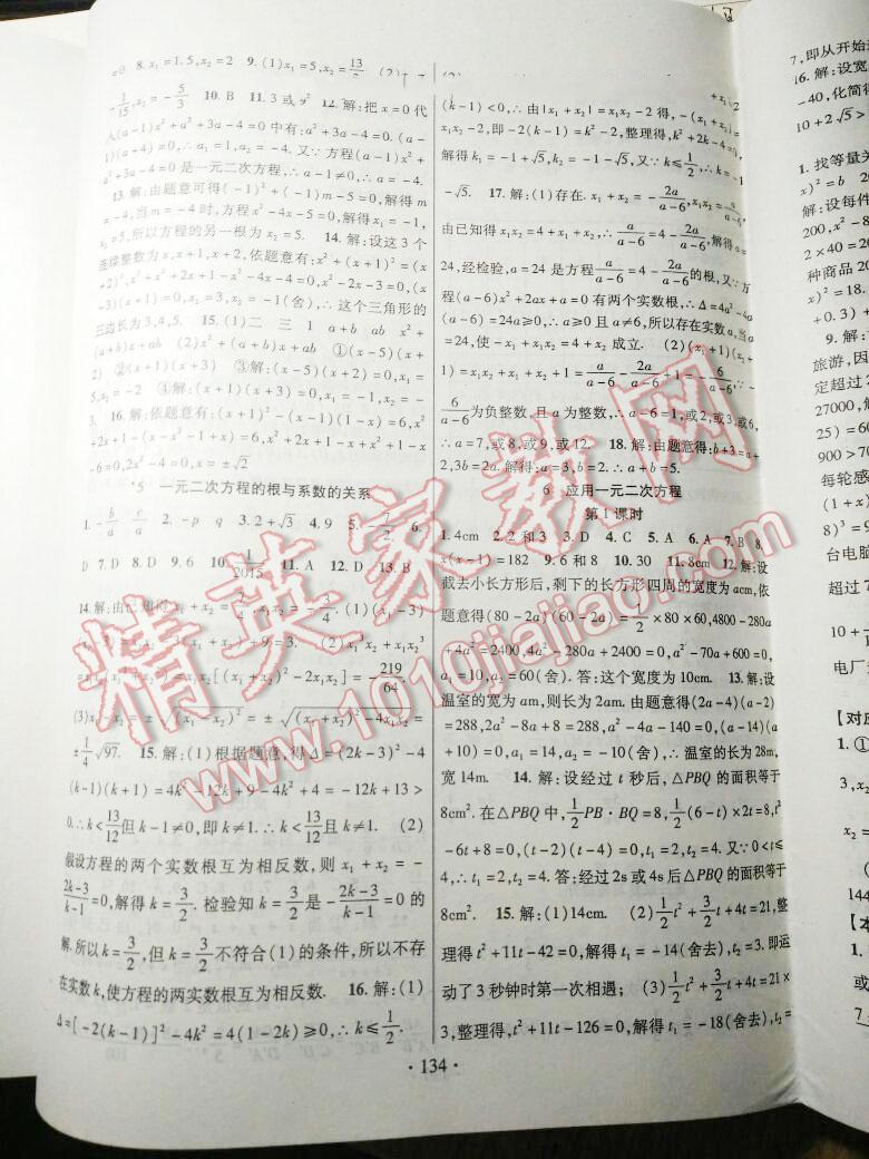 2015年暢優(yōu)新課堂九年級數(shù)學(xué)上冊北師大版 第5頁