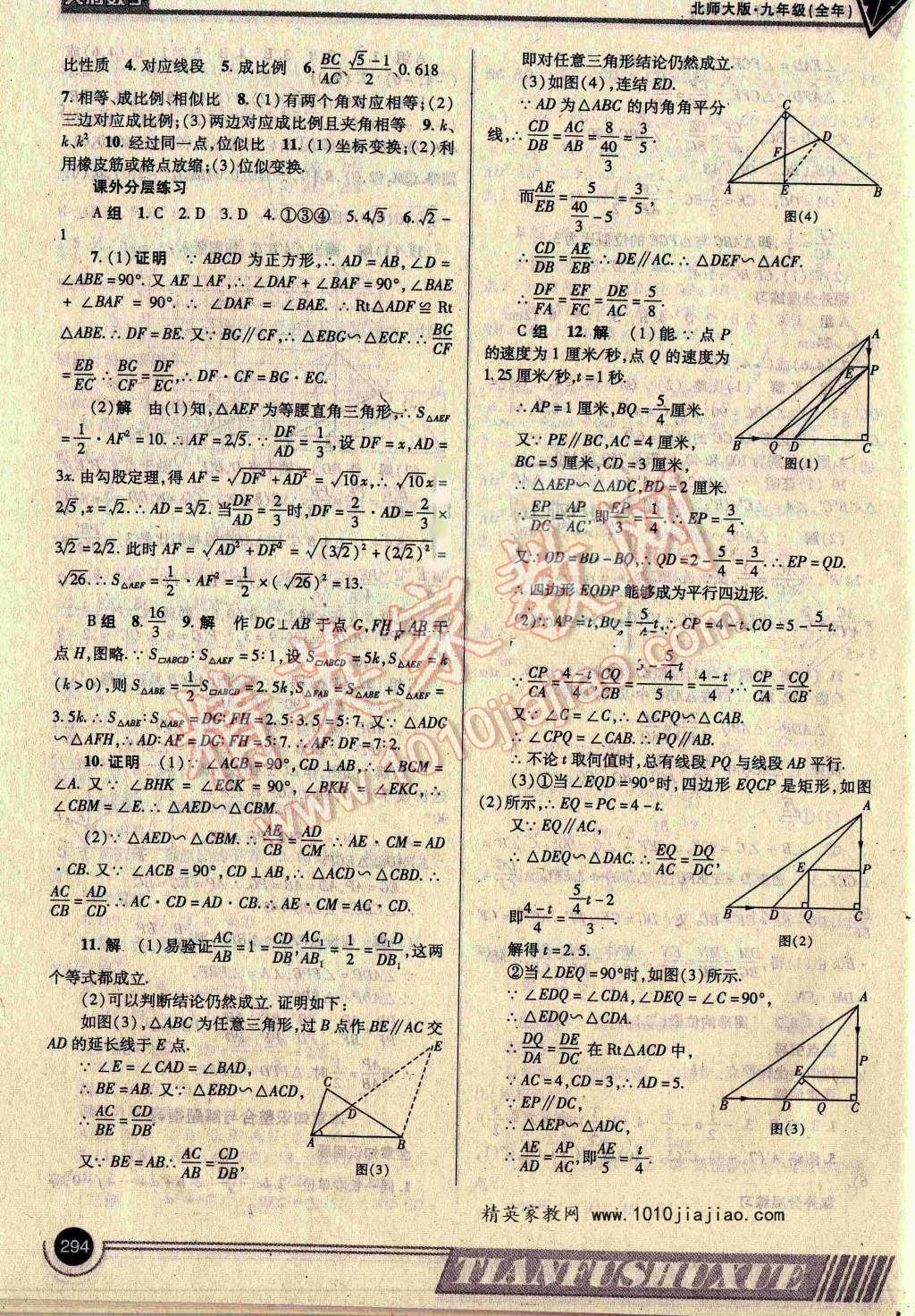 2016年天府数学九年级全一册北师大版 ?29?