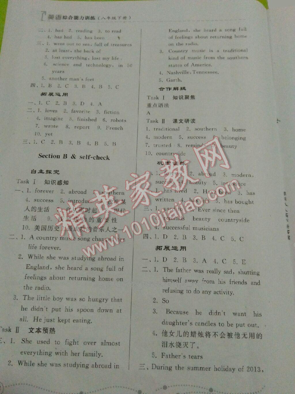 2016年綜合能力訓(xùn)練八年級(jí)英語(yǔ)下冊(cè)人教版 ?17?