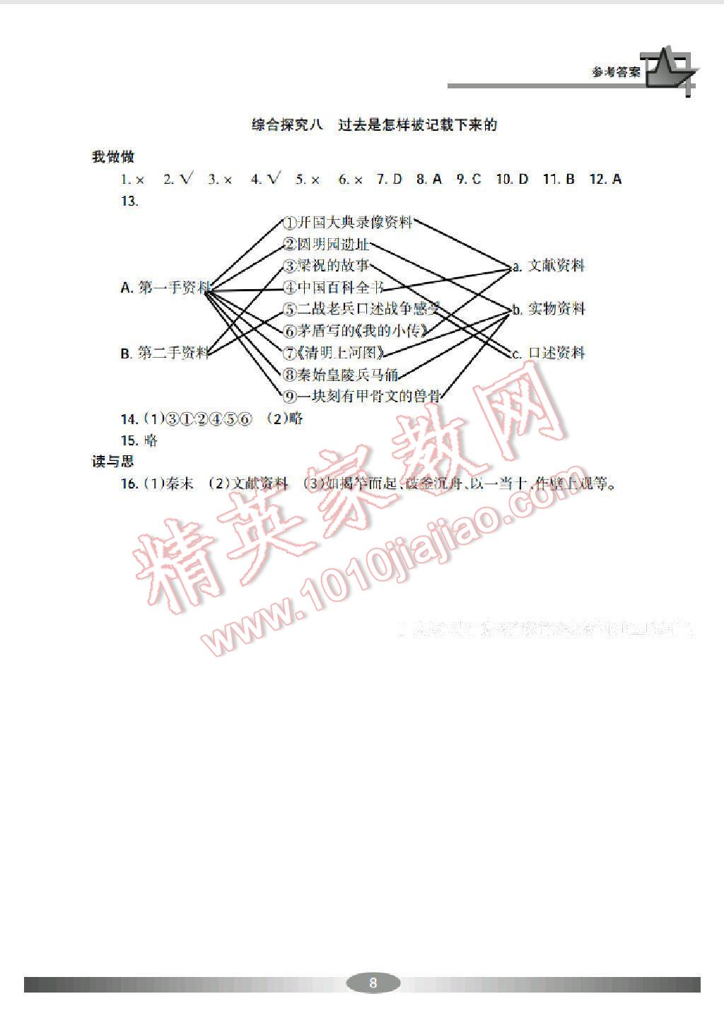 2015年學習方法指導叢書七年級歷史與社會下冊 第8頁