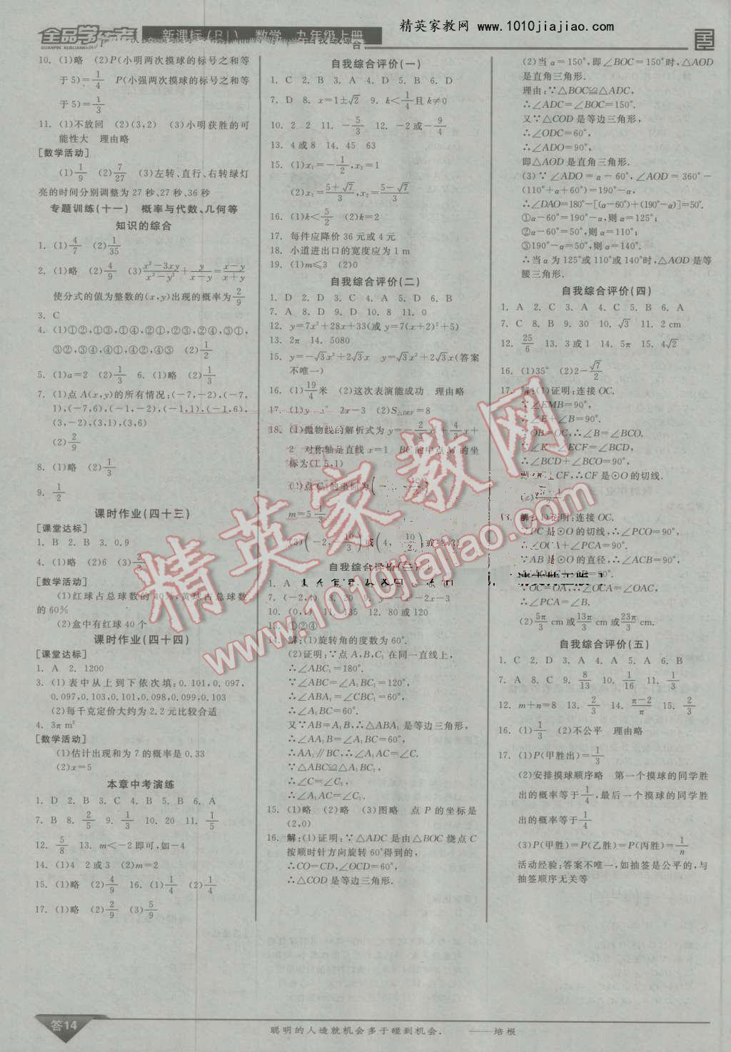 2016年全品學(xué)練考九年級數(shù)學(xué)上冊人教版 第31頁