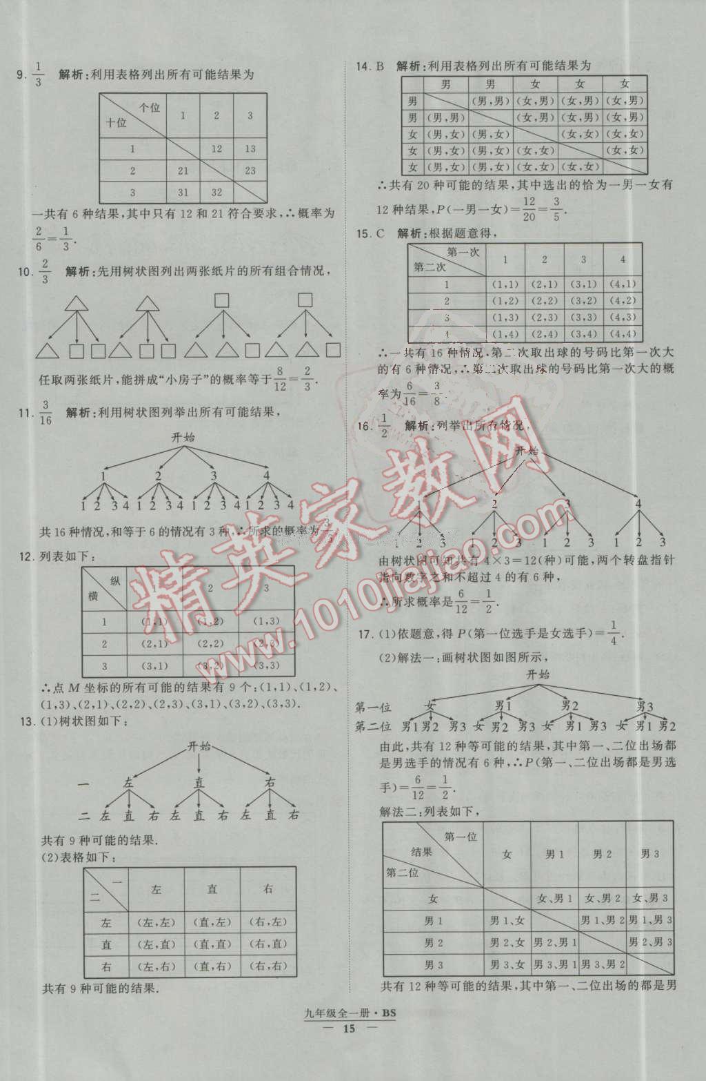 2016年經(jīng)綸學(xué)典學(xué)霸九年級(jí)數(shù)學(xué)上冊(cè)北師大版 第15頁(yè)