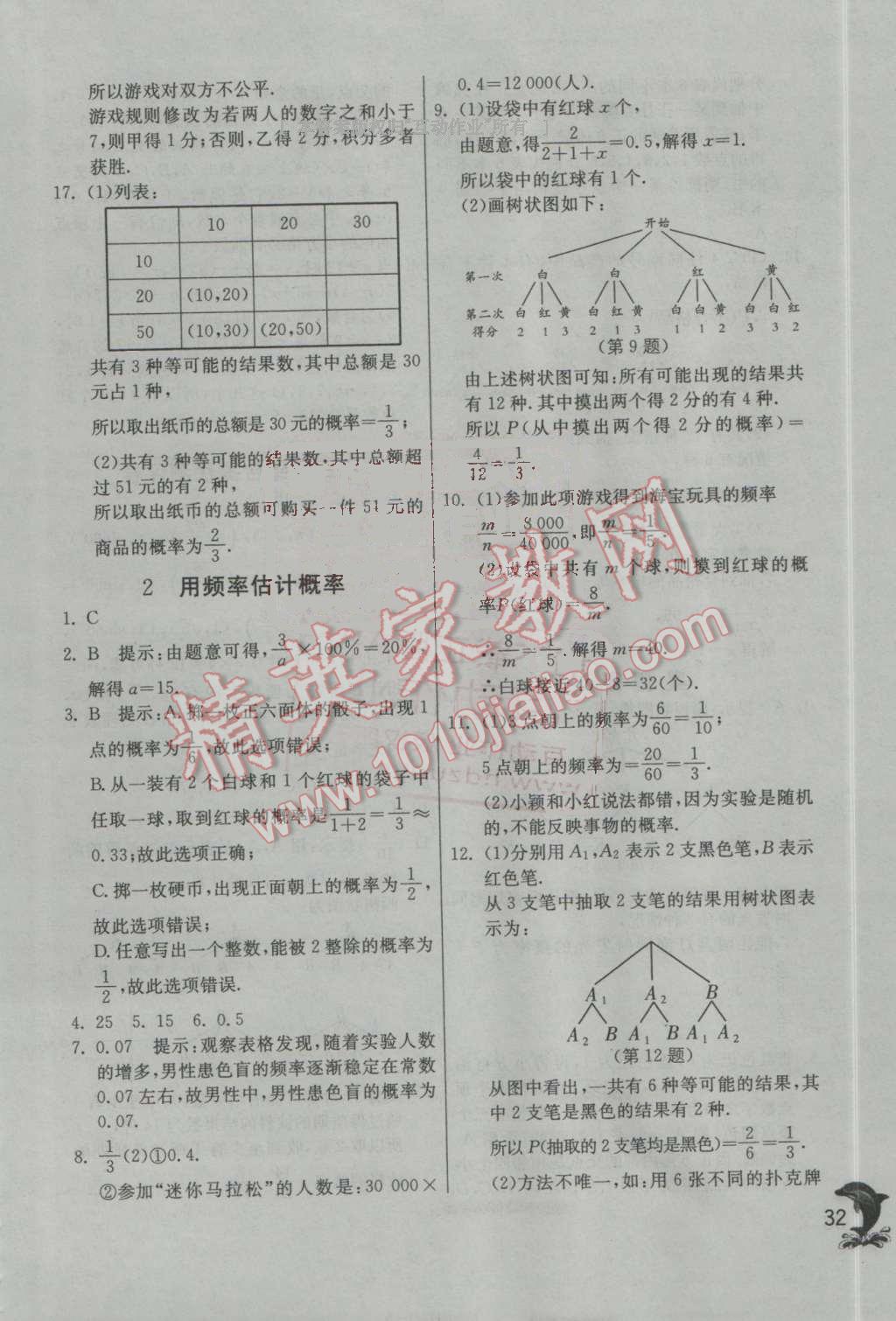 2016年實驗班提優(yōu)訓(xùn)練九年級數(shù)學(xué)上冊北師大版 第32頁