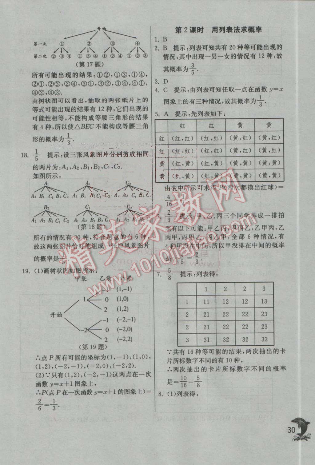 2016年實(shí)驗(yàn)班提優(yōu)訓(xùn)練九年級(jí)數(shù)學(xué)上冊(cè)北師大版 第30頁