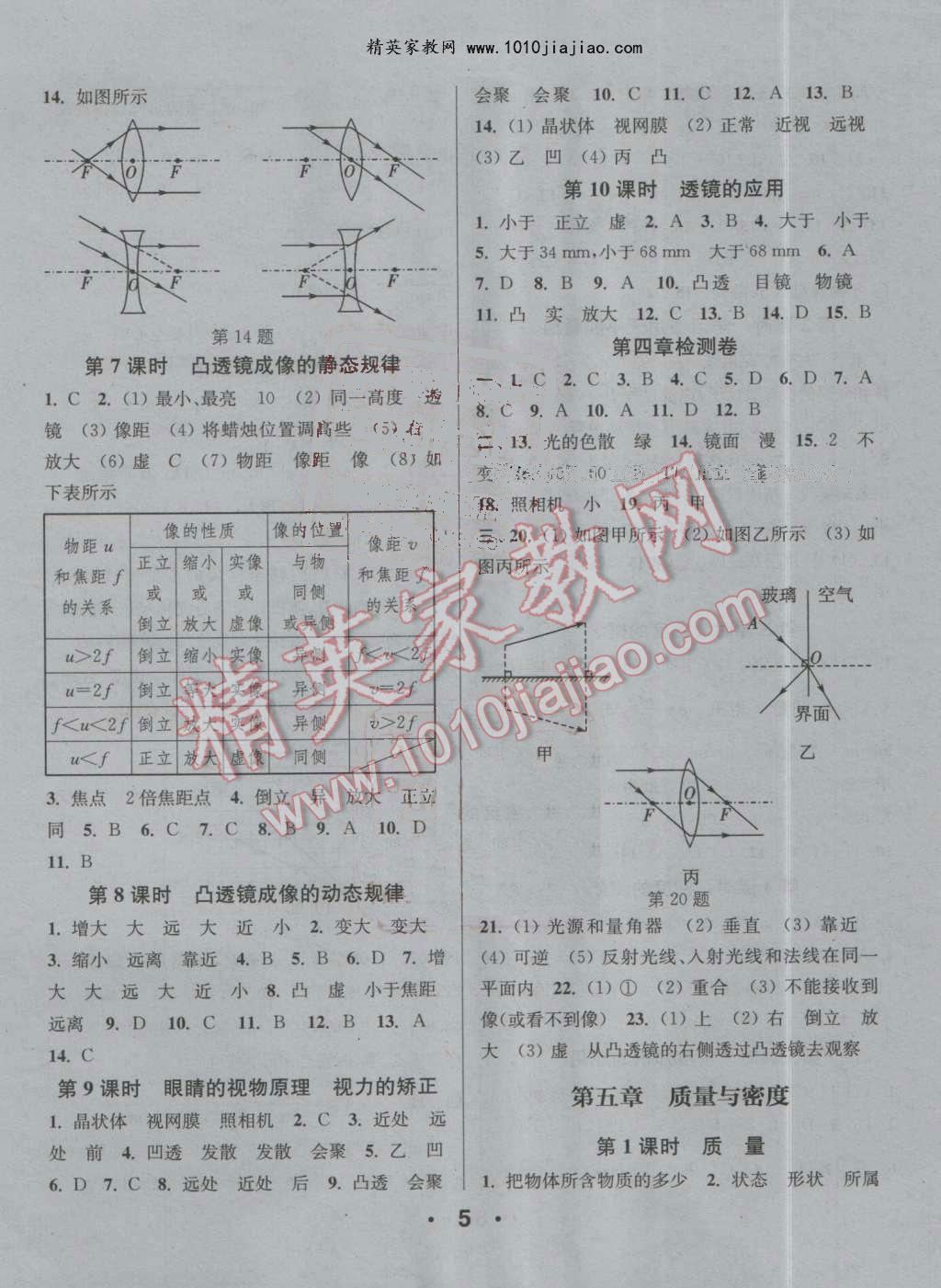 2016年通城學(xué)典小題精練八年級物理上冊滬科版 第5頁