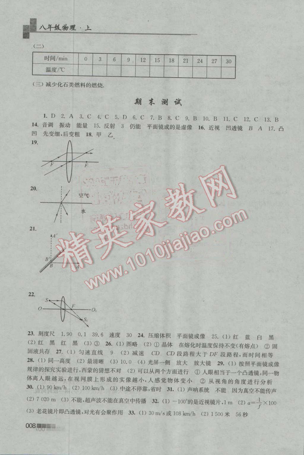 2016年新編金3練八年級物理上冊江蘇版 第8頁
