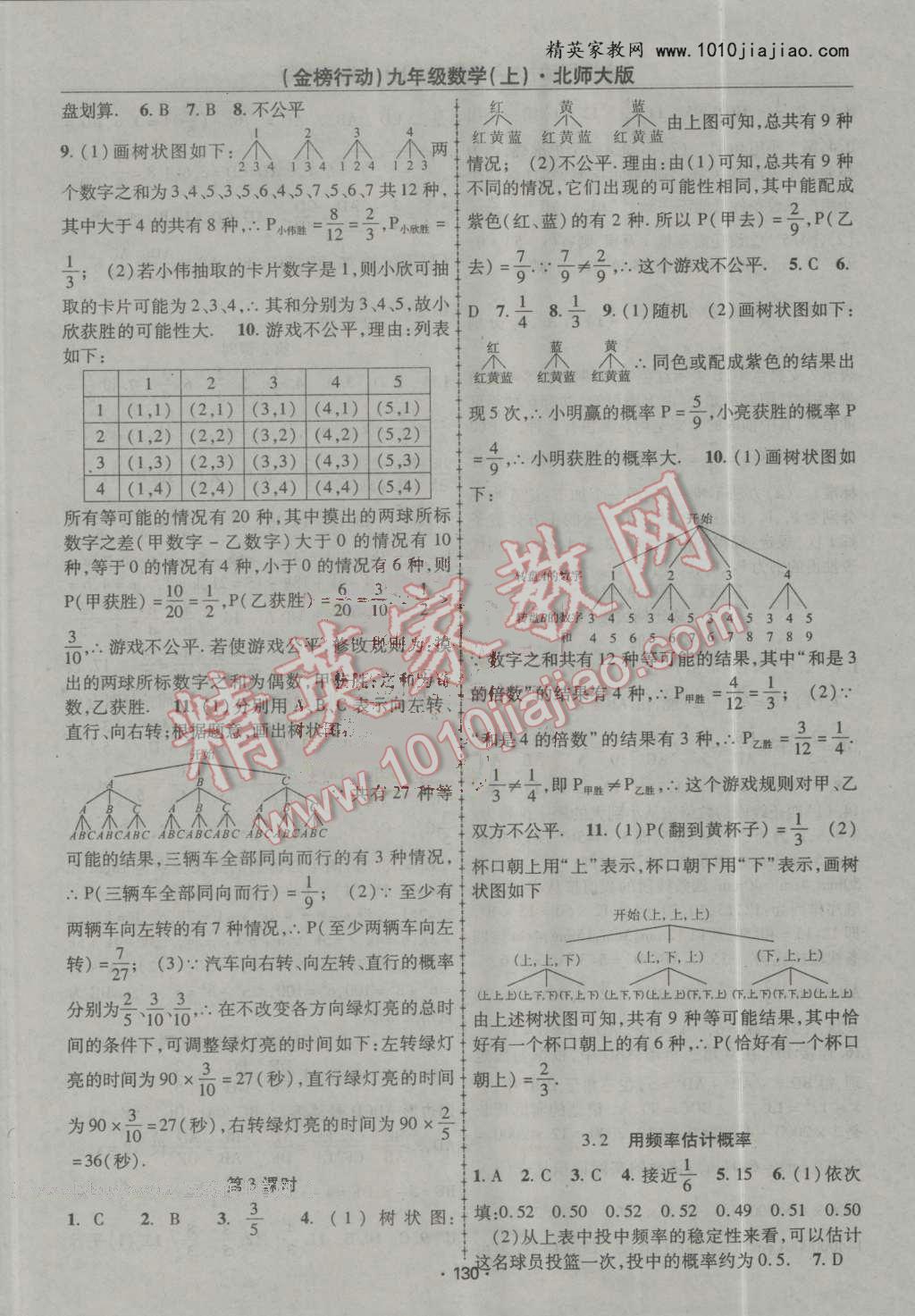 2016年金榜行動(dòng)課時(shí)導(dǎo)學(xué)案九年級數(shù)學(xué)上冊北師大版 第6頁