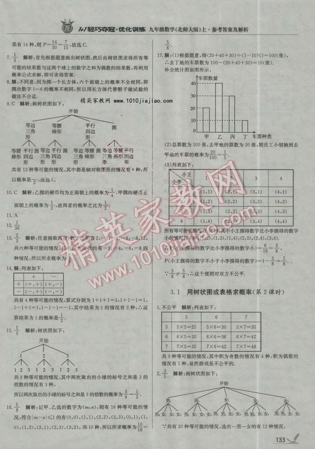 2016年1加1轻巧夺冠优化训练九年级数学上册北师大版银版 第14页