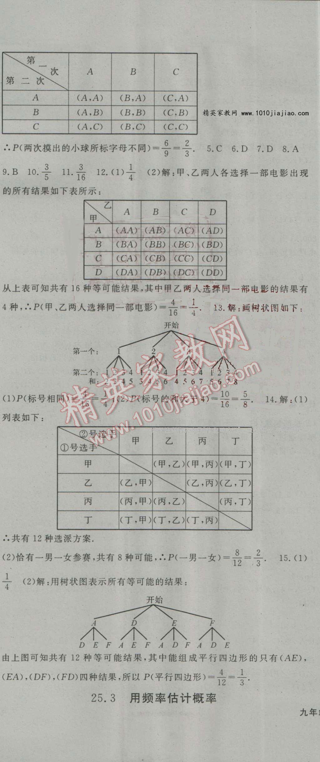 2016年名师大课堂九年级数学上册人教版 第20页