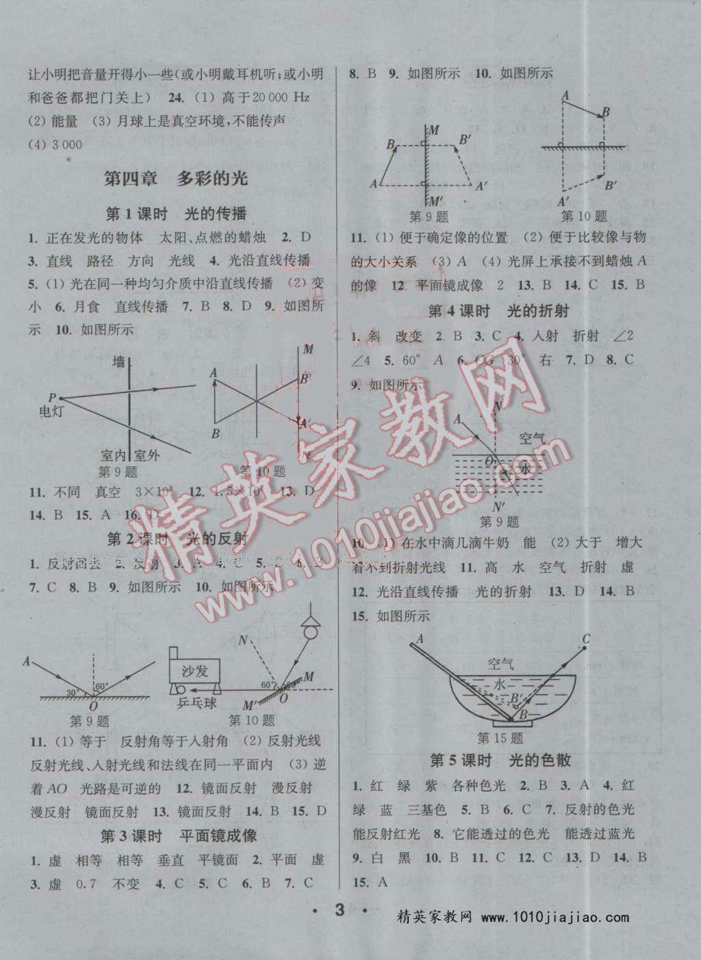 2016年通城學(xué)典小題精練八年級(jí)物理上冊(cè)滬科版 第3頁(yè)