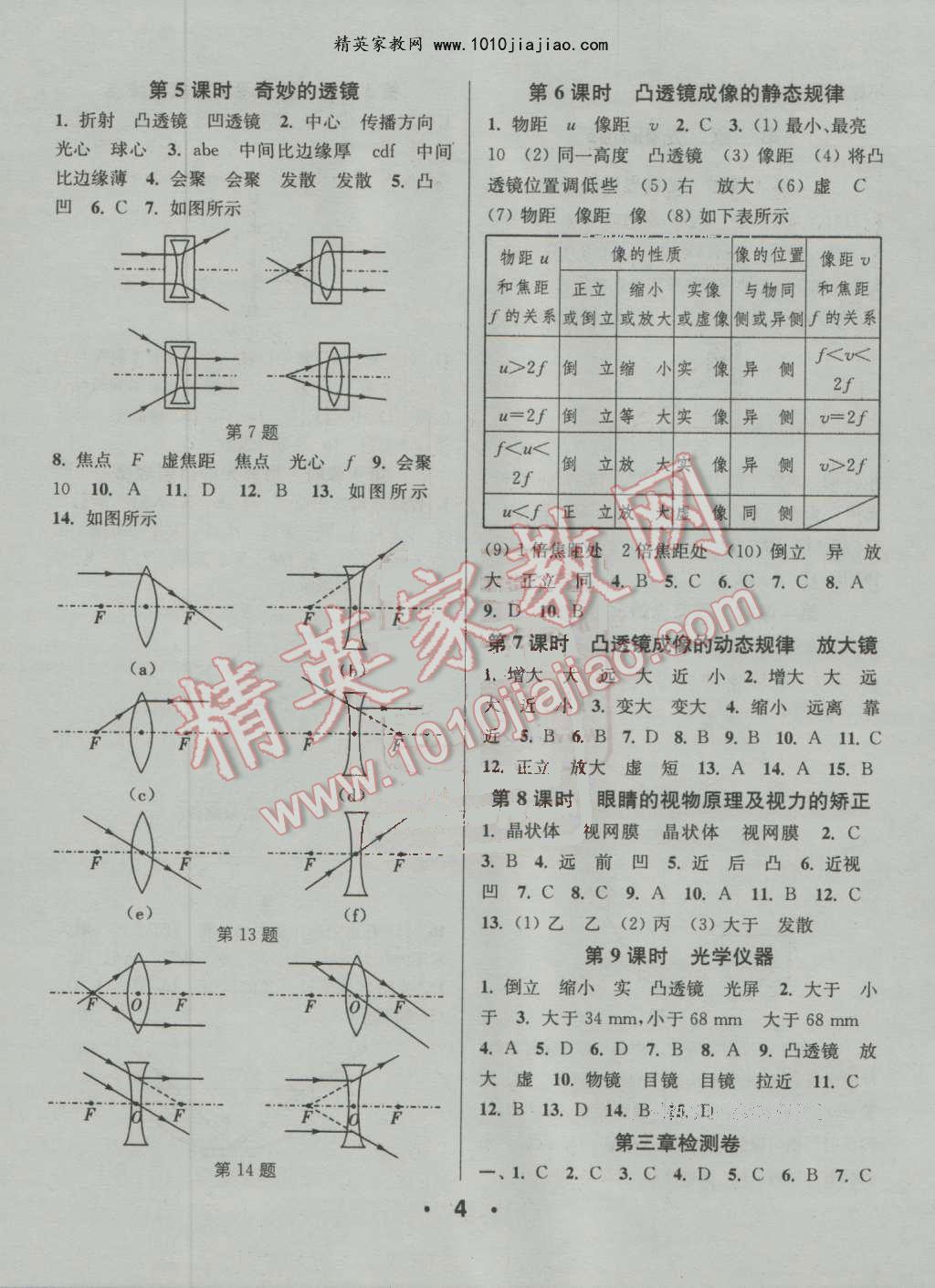 2016年通城學(xué)典小題精練八年級(jí)物理上冊(cè)滬粵版 第4頁