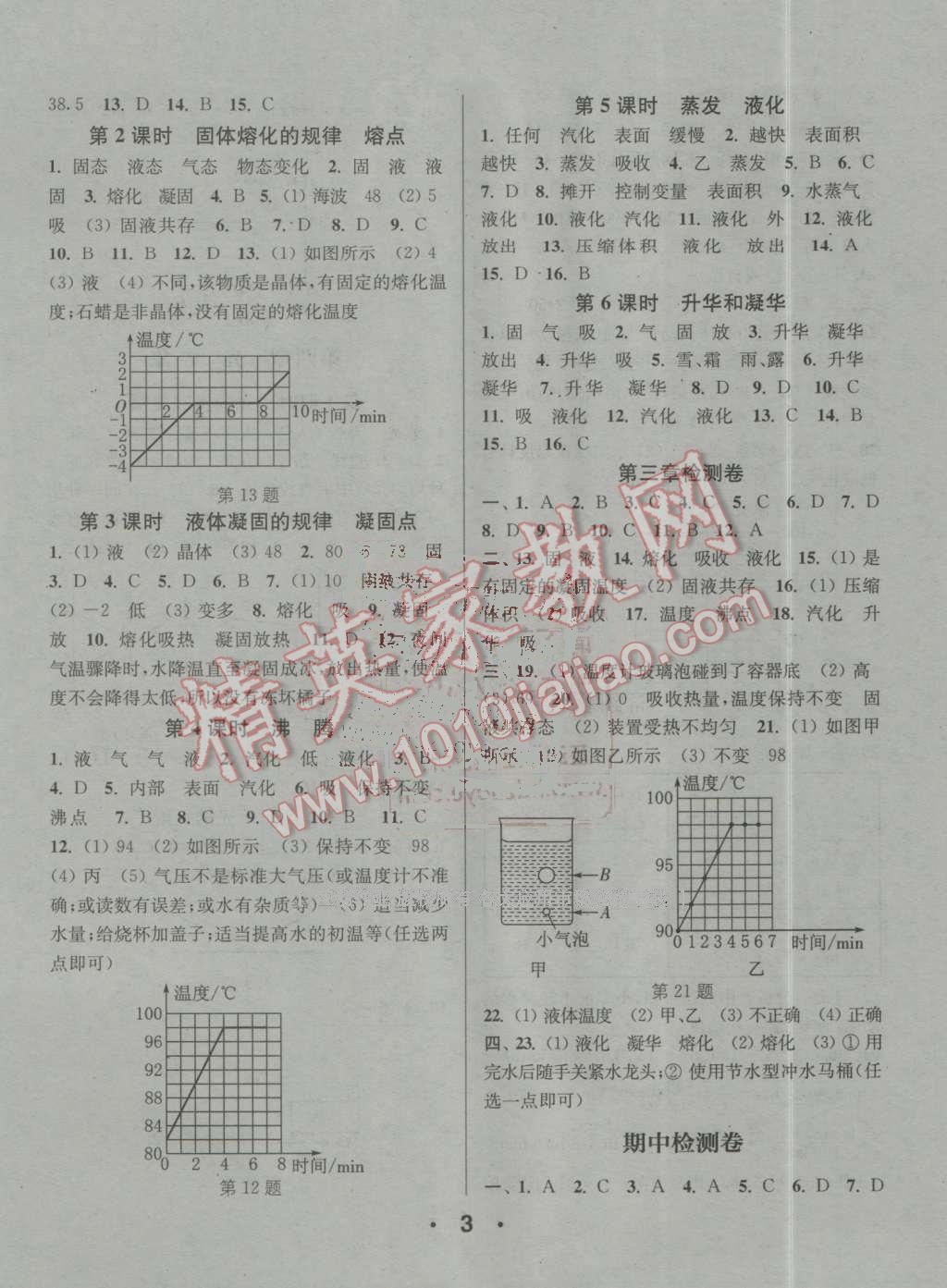 2016年通城學典小題精練八年級物理上冊人教版 第3頁