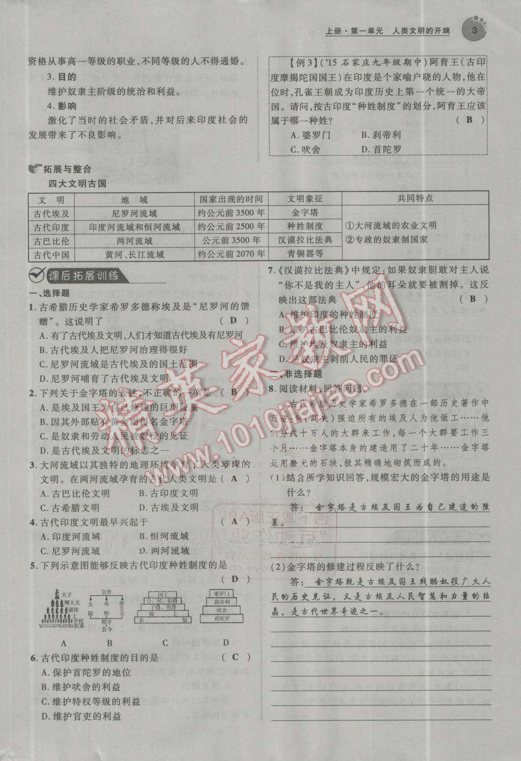 2016年中考考什么高效課堂導(dǎo)學(xué)案九年級歷史全一冊 第3頁