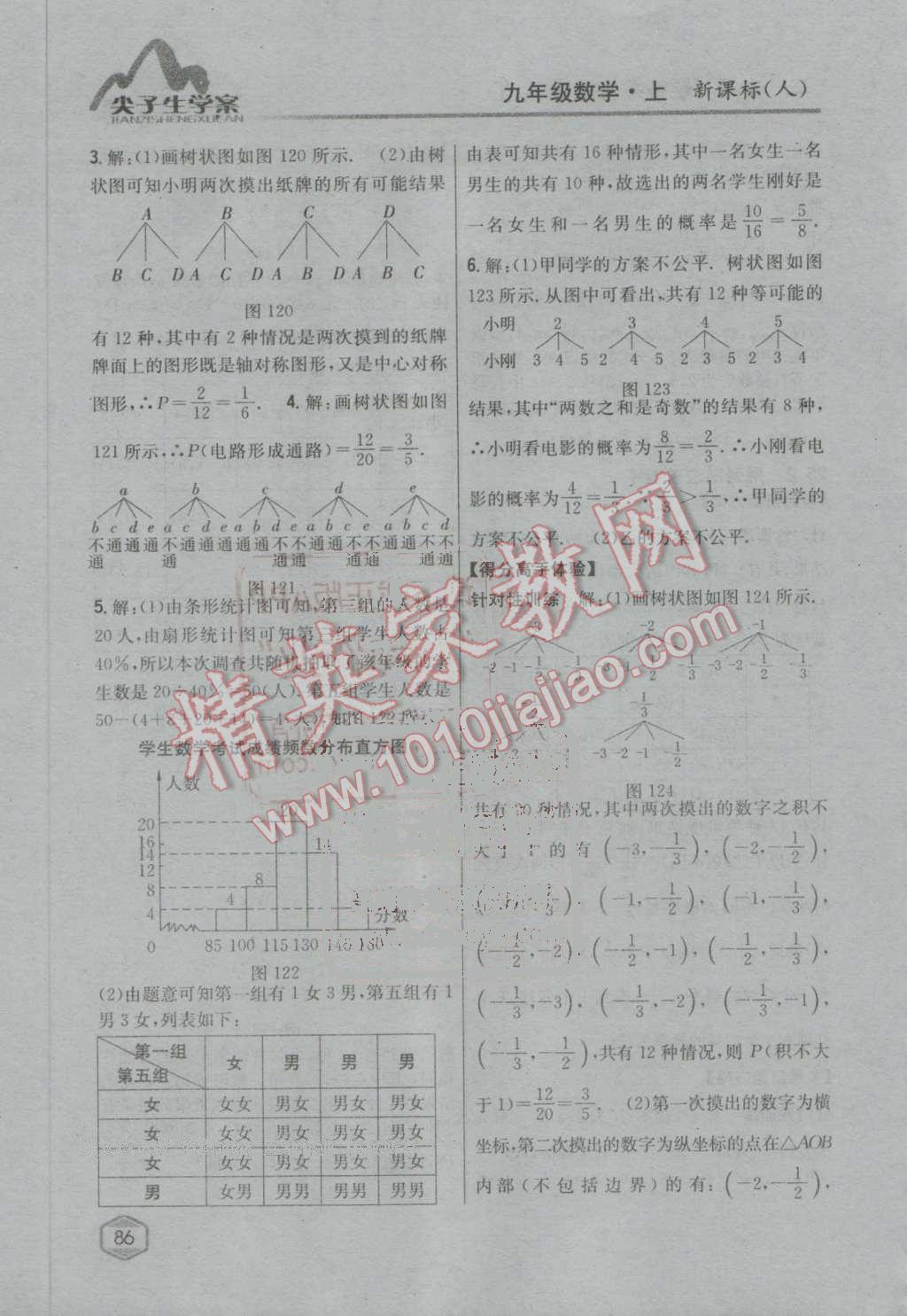 2016年尖子生學(xué)案九年級(jí)數(shù)學(xué)上冊(cè)人教版 第51頁(yè)